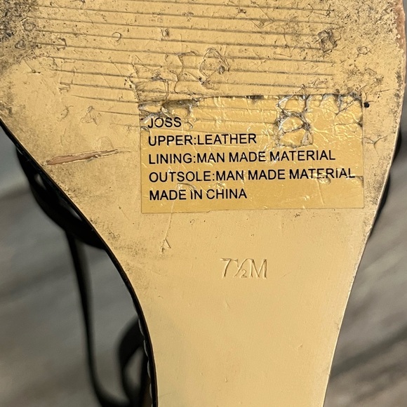 Matisse “Joss” Stacked Wedge Sandals 7.5 Black Leather 5” Heel 1” Platform - Picture 13 of 16